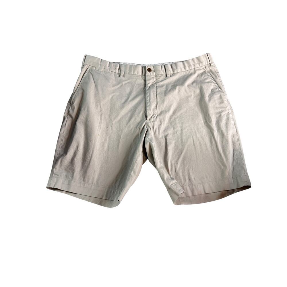 Polo Golf Ralph Lauren Shorts 38 Khaki Cotton Stretch Flat Front Chino